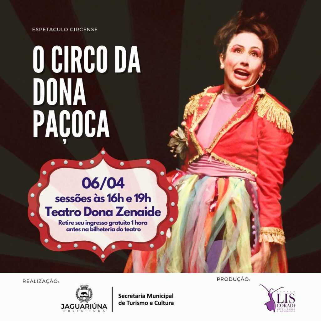 ESPETÁCULO ‘O CIRCO DA DONA PAÇOCA’ ACONTECE NO SÁBADO NO TEATRO MUNICIPAL espetaculo-‘o-circo-da-dona-pacoca’-acontece-no-sabado-no-teatro-municipal