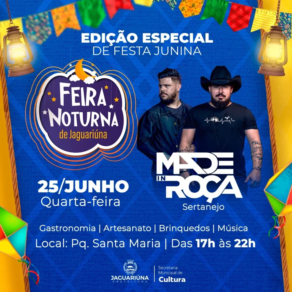 FEIRA NOTURNA TEM EDIÇÃO ESPECIAL DE FESTA JUNINA NO PARQUE SANTA MARIA feira-noturna-tem-edicao-especial-de-festa-junina-no-parque-santa-maria