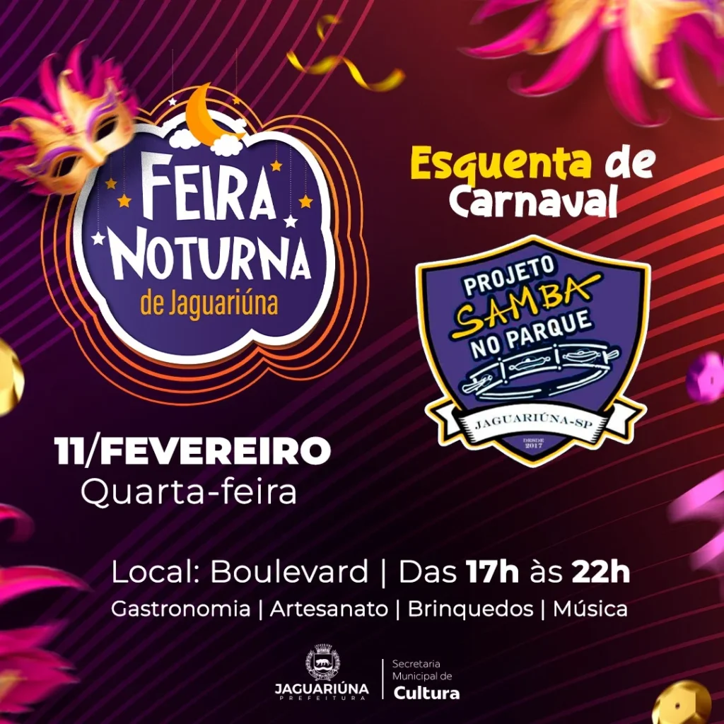 FEIRA NOTURNA TERÁ ‘ESQUENTA DE CARNAVAL’ HOJE NO BOULEVARD DO CENTRO CULTURAL feira-noturna-tera-‘esquenta-de-carnaval’-hoje-no-boulevard-do-centro-cultural