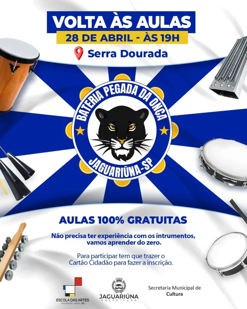 bateria-pegada-da-onca-retoma-aulas-gratuitas-no-parque-serra-dourada-em-jaguariuna