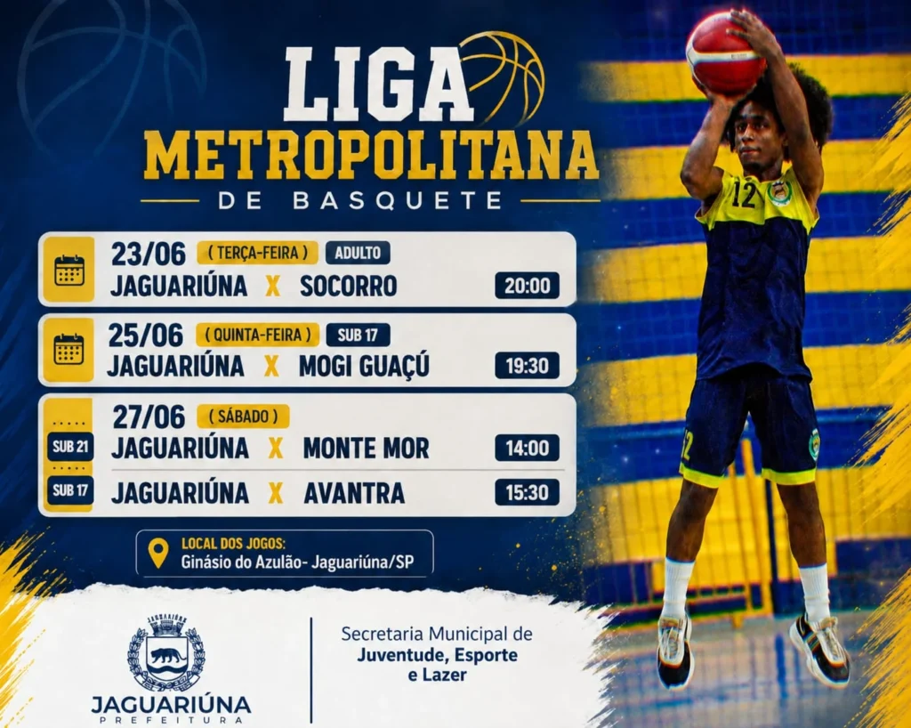 BASQUETE JAGUARIUNENSE TEM QUATRO JOGOS EM CASA ESSA SEMANA basquete-jaguariunense-tem-quatro-jogos-em-casa-essa-semana