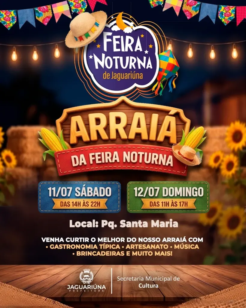 Arraiá da Feira Noturna ocorre neste final de semana no Parque Santa Maria arraia-da-feira-noturna-acontece-neste-fim-de-semana-no-parque-santa-maria