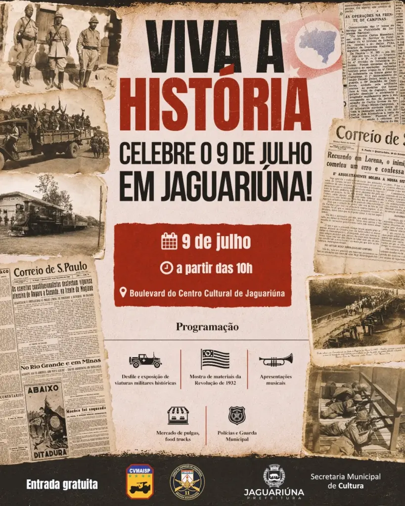 Jaguariúna celebra o 9 de Julho com desfile e atrações no Centro Cultural jaguariuna-celebra-o-9-de-julho-com-desfile-e-atracoes-no-centro-cultural